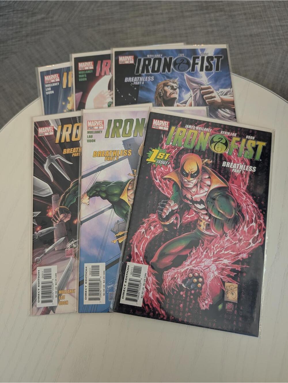 Marvel Iron Fist Comic Book Set - Breathless Series 1 - 6